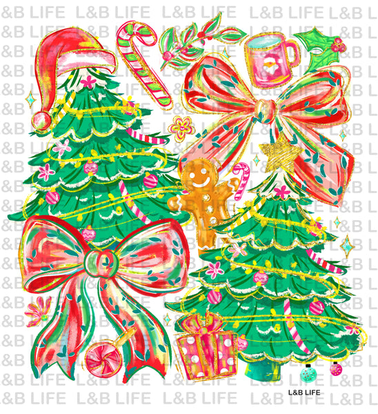 WATER COLOR BOW TREES