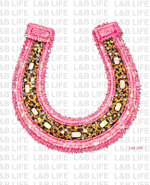 LEOPARD PINK HORSESHOE