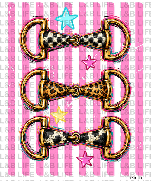 STRIPE STARS Horse Bit Buckle