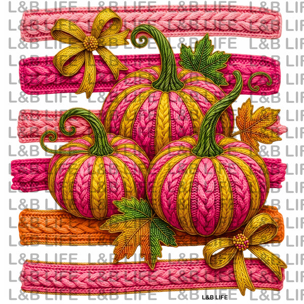 3 YARN PUMPKINS