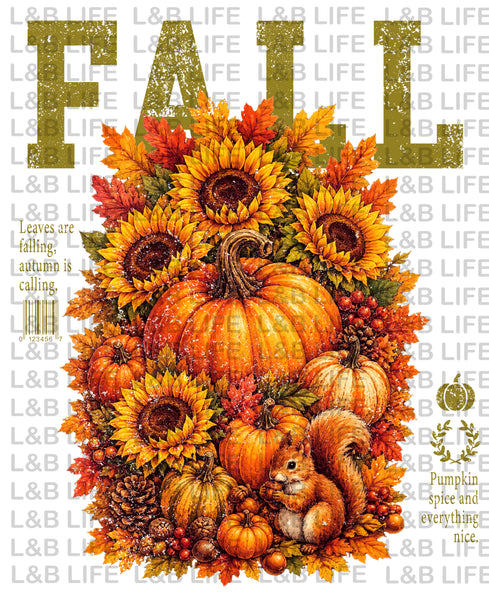FALL LEAVES PUMPKIN