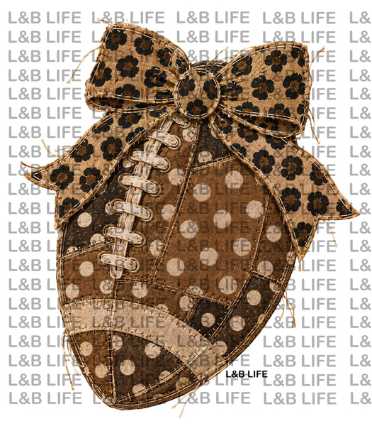 LEOPARD FOOTBALL SPIRIT BOW