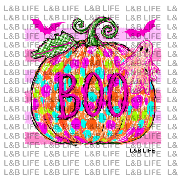 RAINBOW BOO PUMPKIN