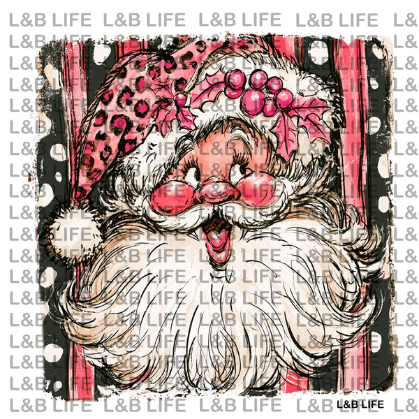 PINK LEOPARD SANTA