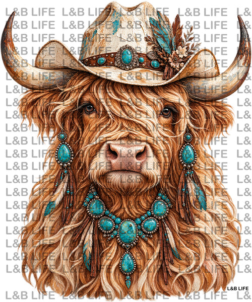 TURQUOISE COWGIRL HIGHLAND