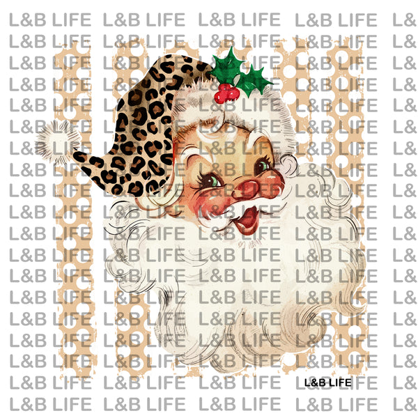 RETRO LEOPARD SANTA