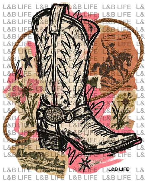 FLORAL WESTERN BOOT