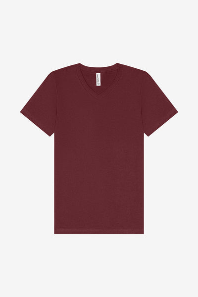 Bella Canvas 3005 V-Neck Short Sleeve - Maroon
