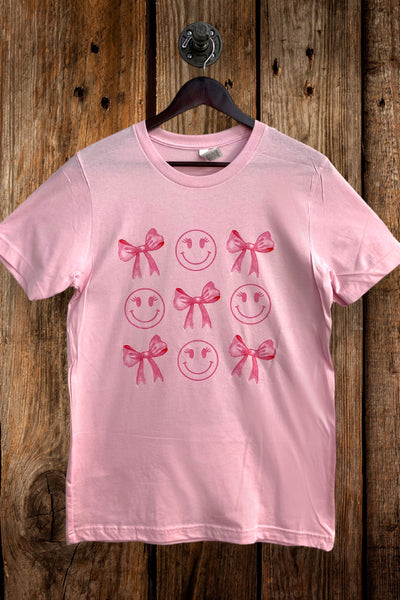 BC DTF SMILEY BOWS - PINK