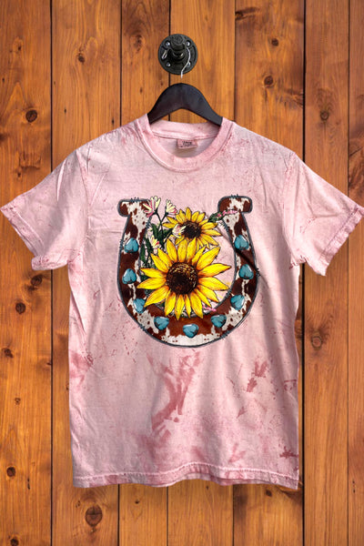 CC BLAST DTF SUNFLOWER HORSESHOE - BLAST PINK