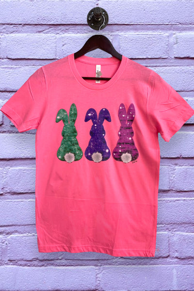 BC THREE BUNNIES- NEON PINK