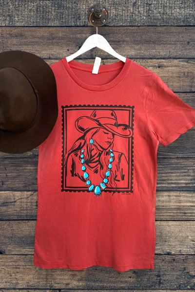 BC TURQ COWGIRL - HEATHER RED