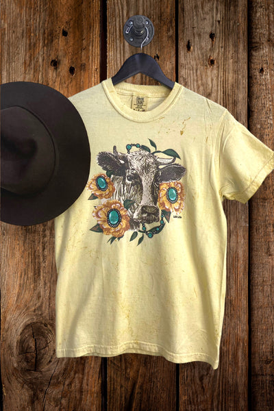 CC BLAST TURQUOISE COW - BLASTED YELLOW