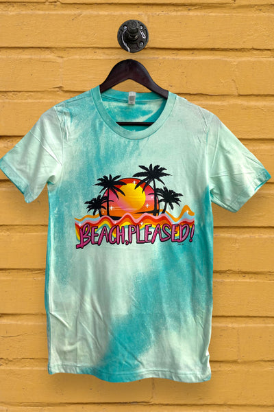 BC BL DTF BEACH PLEASED - BLEACHED TURQUIOSE