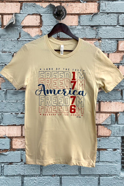 BC DTF LAND OF THE FREE - CREAM