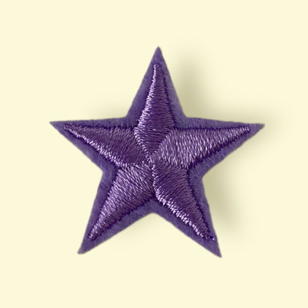 PURPLE STAR HAT PATCH