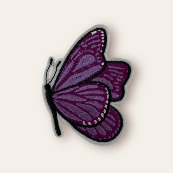 PURPLE BUTTERFLY HAT PATCH