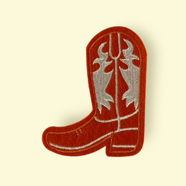 ORANGE BOOT HAT PATCH
