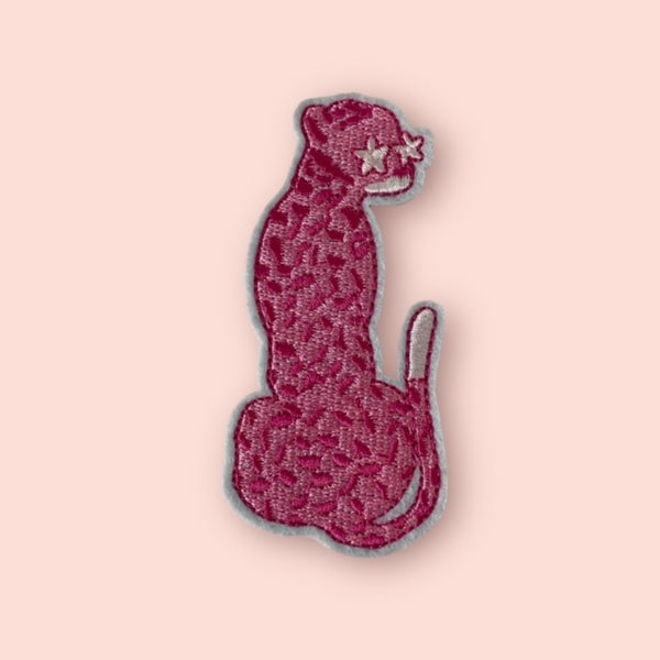 PINK CHEETAH HAT PATCH