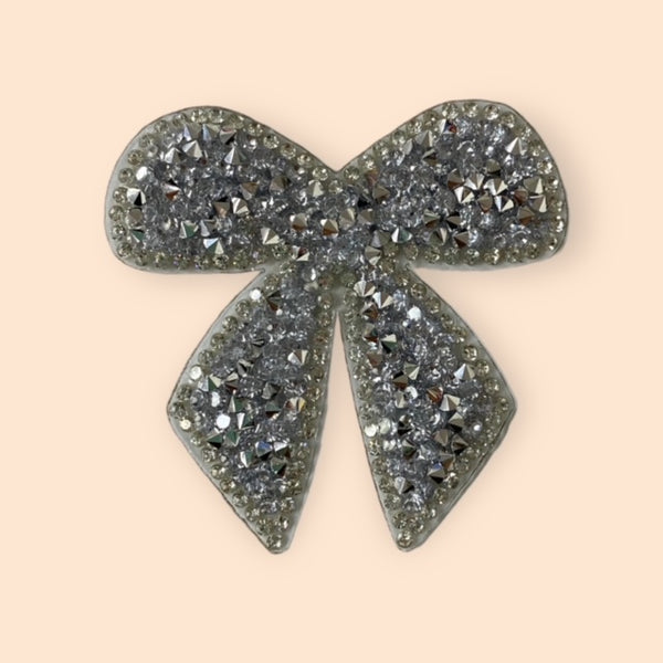 RHINESTONE BOW HAT PATCH