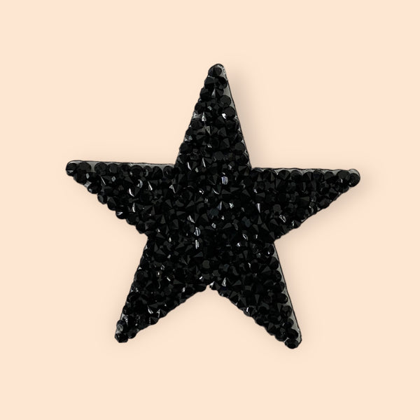 BLACK STAR HAT PATCH