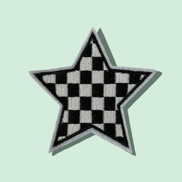 CHECKER STAR HAT PATCH