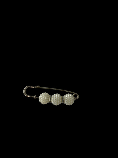 PEARL BEADS HAT BROOCH