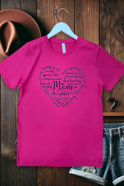 BC DTF MOM WORDS HEART - CHARITY PINK