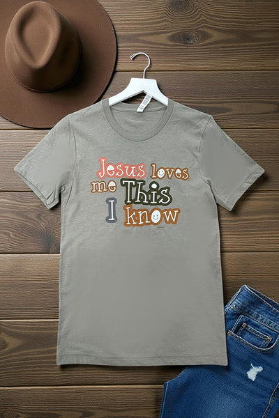 BC DTF JESUS LOVES - STONE