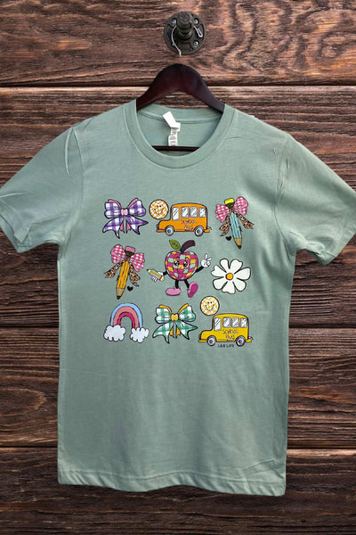 BC DTF SCHOOL BUS BOW - DUSTY BLUE