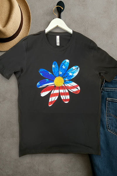 BC DTF FLAG FLOWER - BLACK