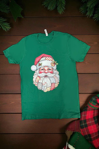 BC DTF QUILT SANTA - KELLY GREEN