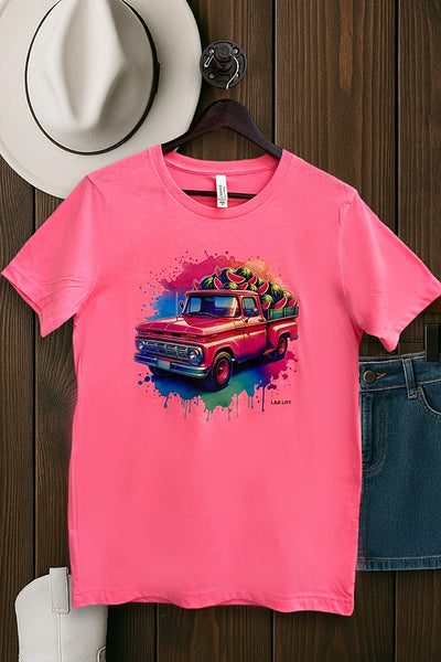 BC DTF WATERMELON TRUCK - NEON PINK