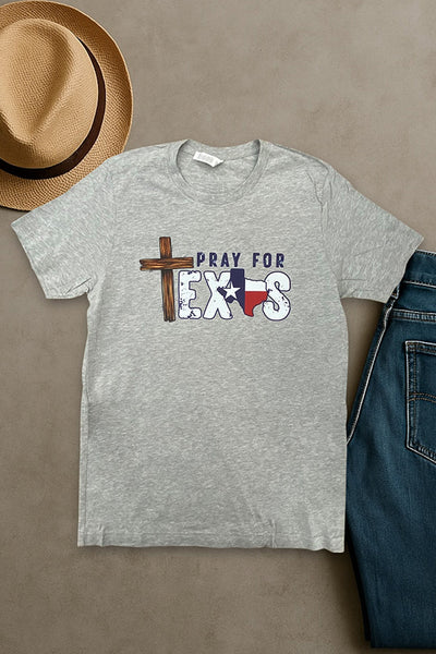 BC DTF PTAY FOR TEXAS - LIGHT GREY