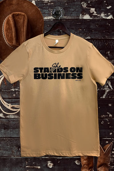 BC SHE STANDS ON BUSINESS - TAN