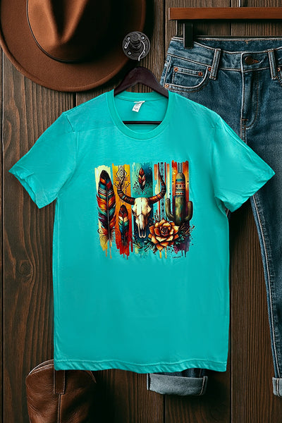 BC DTF FEATHER STEER - TURQUOISE