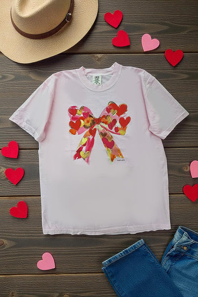 CC DTF HEART BOW - BLOSSOM