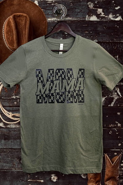 BC DTF CHECKER MOM - MILITARY GREEN