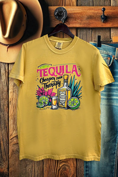 CC DTF CHEAPER THAN THERAPY - MUSTARD