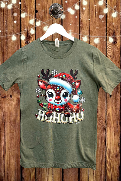 BC DTF HOHOHO DEER - OLIVE