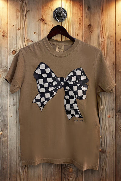 CC DTF CHECKER BOW - ESPRESSO