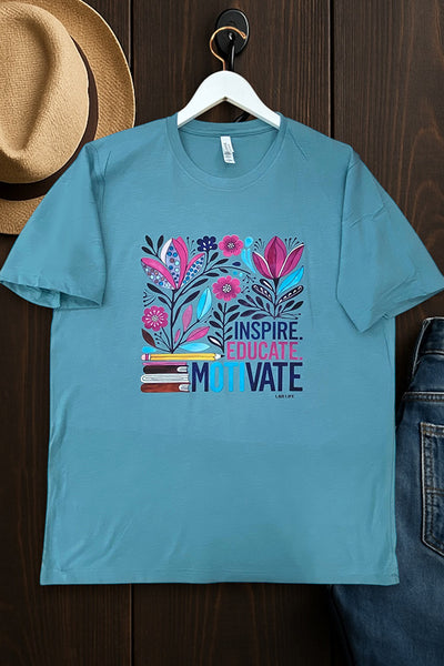 BC DTF INSPIRE EDUCATE MOTIVATE - TEAL
