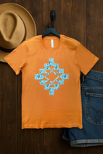 BC DTF CACTUS AZTEC - ORANGE