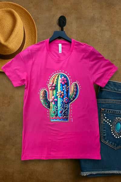 BC DTF COLORFUL CACTUS - FUSHIA