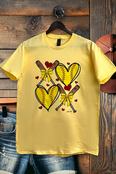 GILDAN DTF SB HEARTS - YELLOW