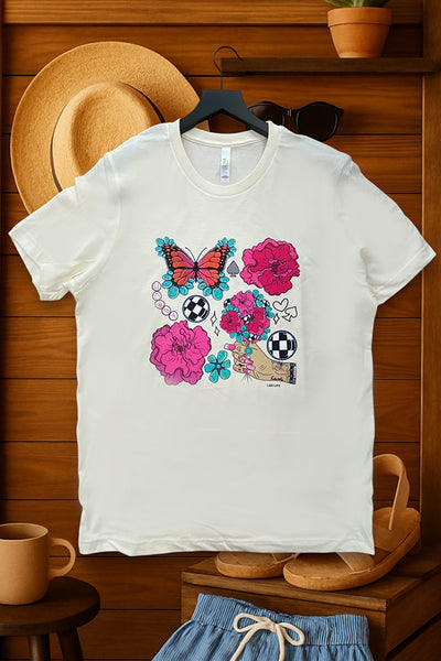 BC DTF TURQ BUTTERFLY - CREAM