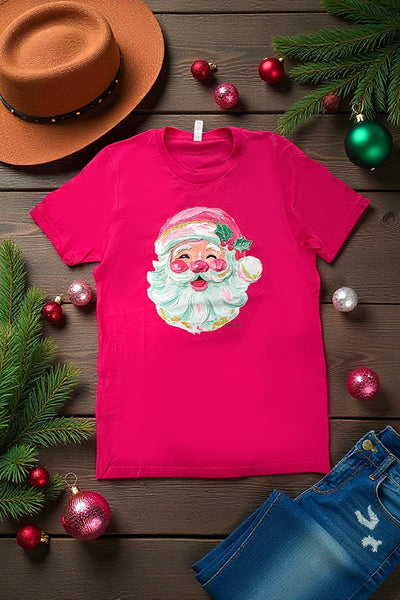 BC DTF COLORFUL SANTA - FUSHIA