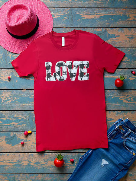 BC DTF PLAID LOVE - RED