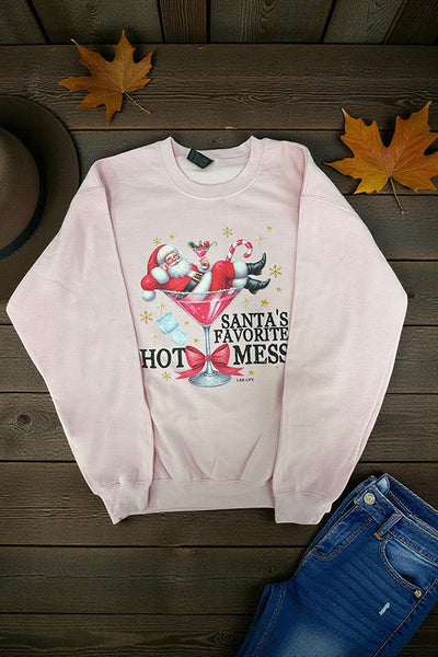GILDAN SS DTF SANTAS - LIGHT PINK