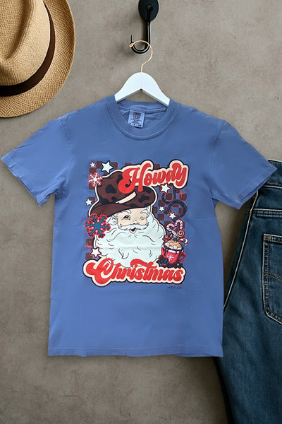 CC DTF HOWDY SANTA - DENIM BLUE